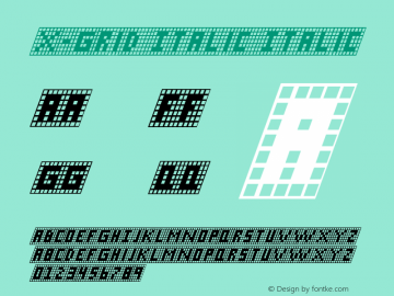 X-Grid Italic Italic 001.000 Font Sample