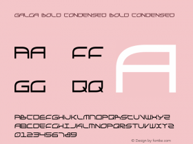 Galga Bold Condensed Bold Condensed 001.000 Font Sample