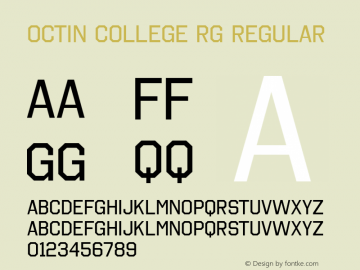 Octin College Rg Regular Version 1.100图片样张