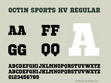 Octin Sports Hv Regular Version 1.002 Font Sample