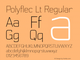 Polyflec Lt Regular Version 1.000 Font Sample