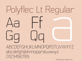 Polyflec Lt Regular Version 1.002 Font Sample