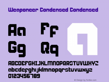 Weaponeer Condensed Condensed 001.000图片样张