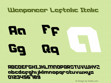 Weaponeer Leftalic Italic 001.000图片样张