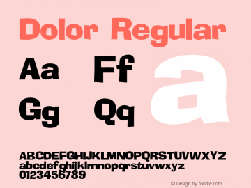 Dolor Regular Version 1 Font Sample