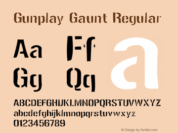 Gunplay Gaunt Regular Version 1.1; 2000图片样张