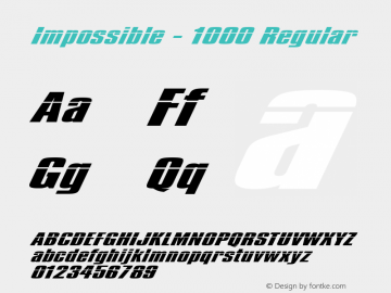 Impossible - 1000 Regular Version 1.5;图片样张
