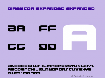 Direktor Expanded Expanded 001.000 Font Sample