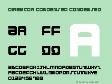 Direktor Condensed Condensed 001.000 Font Sample
