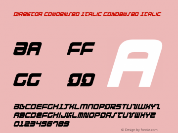 Direktor Condensed Italic Condensed Italic 001.000图片样张