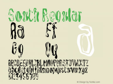 South Regular 001.000 Font Sample