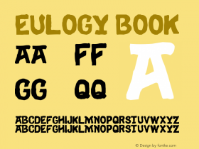Eulogy Book Version 1.8675 Font Sample
