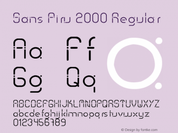 Sans Piru 2000 Regular Version 1.00; 11 de Julio del 2000 Font Sample
