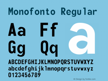 Monofonto Regular Version 3.000图片样张