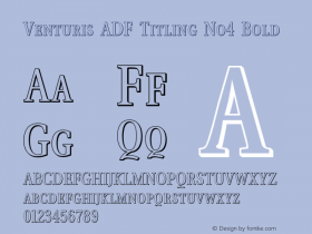 Venturis ADF Titling No4 Bold Version 1.001;PS 1.003;Core 1.0.38;makeotf.lib1.6.5960 Font Sample