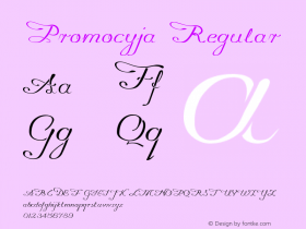 Promocyja Regular Version 0.96 Font Sample