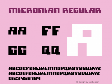 Micronian Regular 001.000 Font Sample