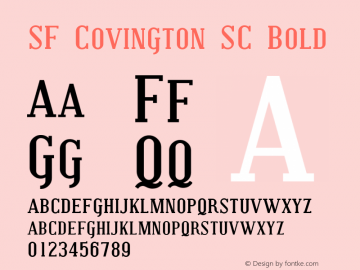 SF Covington SC Bold Version 1.1图片样张