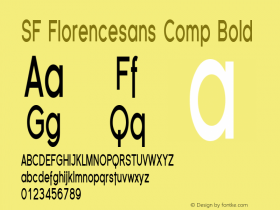 SF Florencesans Comp Bold Version 1.1 Font Sample