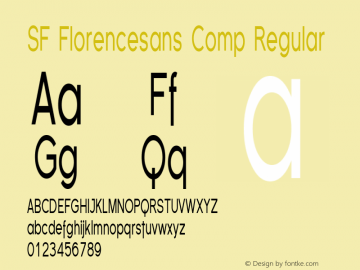 SF Florencesans Comp Regular Version 1.1图片样张