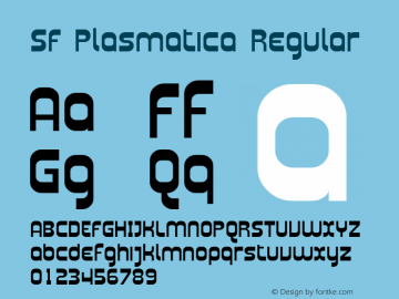 SF Plasmatica Regular Version 1.1 Font Sample