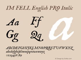 IM FELL English PRO Italic 3.00图片样张