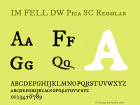 IM FELL DW Pica SC Regular 3.00图片样张