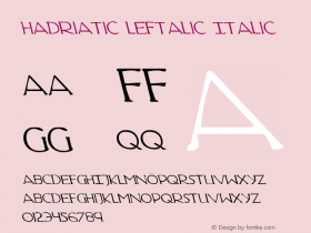 Hadriatic Leftalic Italic 001.000图片样张