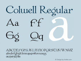 Colwell Regular Version 001.000 Font Sample