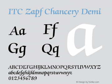 itc zapf chancery font family