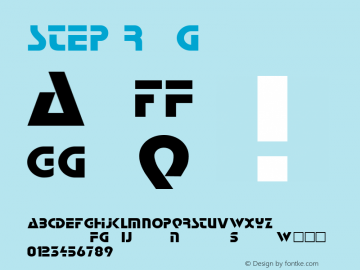 STEP Regular 1.0 Mon Oct 18 14:27:14 1993 Font Sample