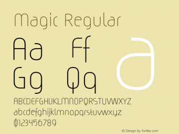 Magic Regular OTF 1.0;PS 001.001;Core 116;AOCM 1.0 28图片样张