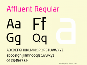 Affluent Regular Version 1.100 2004 Font Sample