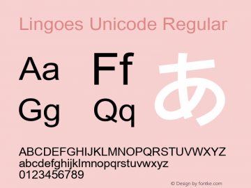 Lingoes Unicode Regular Version 2.00 June 22, 2006图片样张