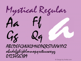 Mystical Regular v1.0c Font Sample