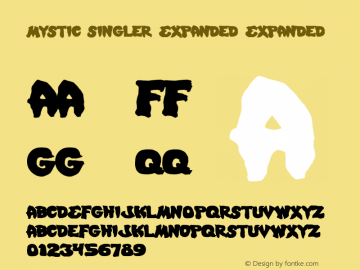 Mystic Singler Expanded Expanded 001.000 Font Sample