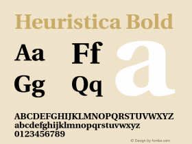 Heuristica Bold Version 0.2.2 Font Sample