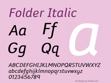 Folder Italic Version 1.000 2005 initial release图片样张