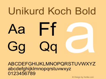 Unikurd Koch Bold Version 1.00图片样张