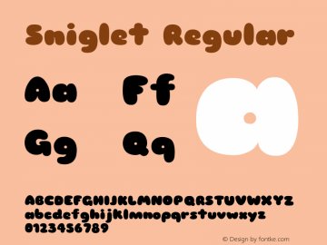 Sniglet Regular Version 1.000 Font Sample