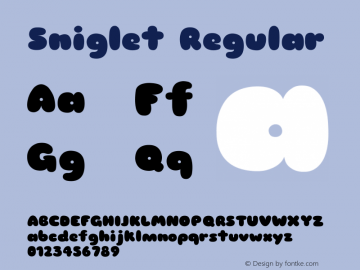 Sniglet Regular Version 1.000 Font Sample