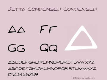 Jetta Condensed Condensed 2 Font Sample