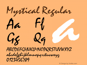 Mystical Regular 001.003 Font Sample