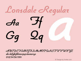 Lonsdale Regular Version 1.100 Font Sample