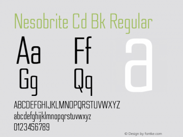 Nesobrite Cd Bk Regular Version 1.101 Font Sample