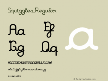 Squiggles Regular Version 2.001图片样张