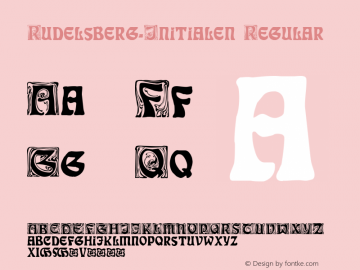 Rudelsberg-Initialen Regular Version 1.0; 2002; initial release图片样张