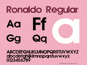 Ronaldo Regular Version 1 Font Sample