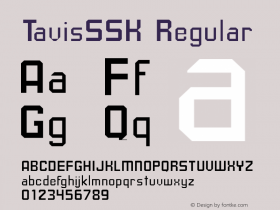 TavisSSK Regular Macromedia Fontographer 4.1 8/13/95图片样张