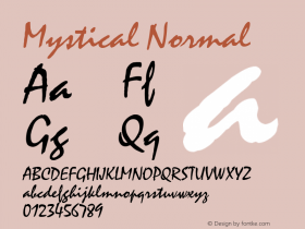 Mystical Normal 1.0 Wed Nov 18 10:53:25 1992 Font Sample